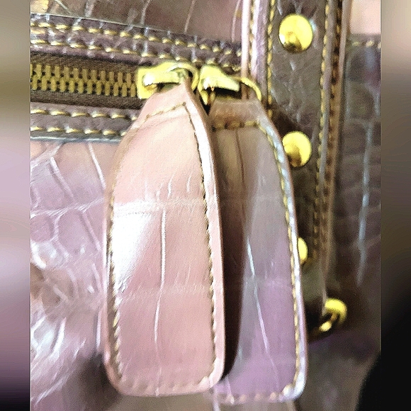 Crocodile-Embossed Luxury Gold - tone TOTE HANDBag BY ALDO EXCELLENT CONDITION - Picture 13 of 16